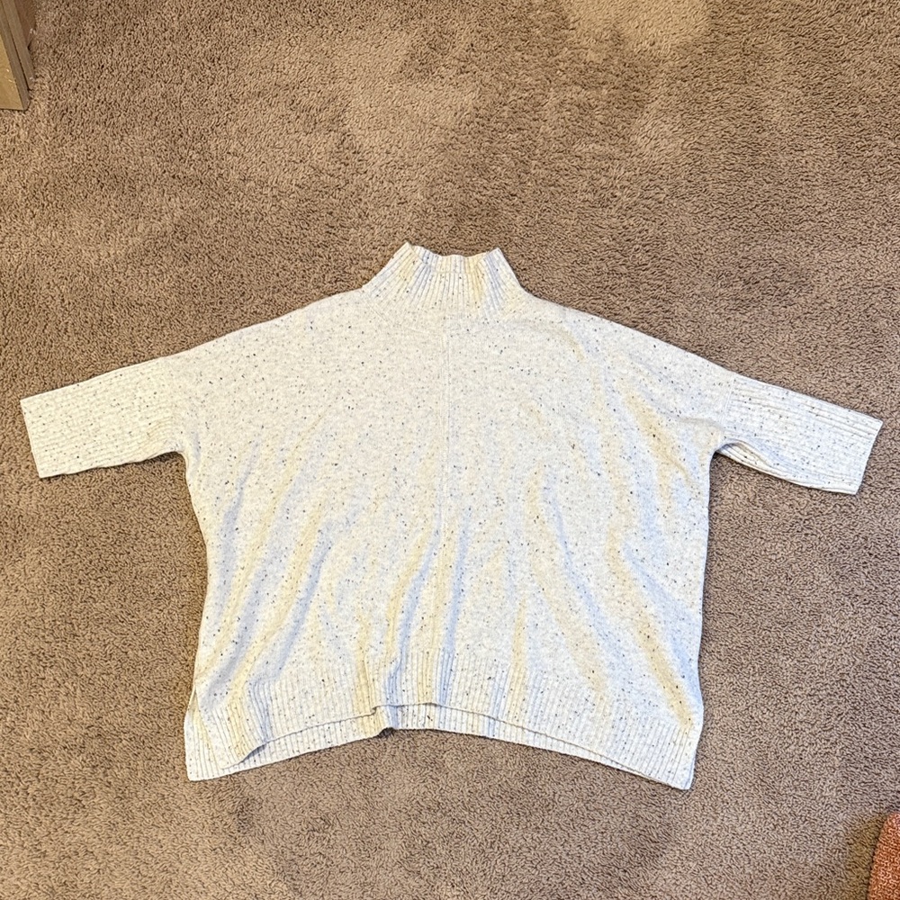 NWOT LOFT Outlet Cream Speckled Knit Sweater